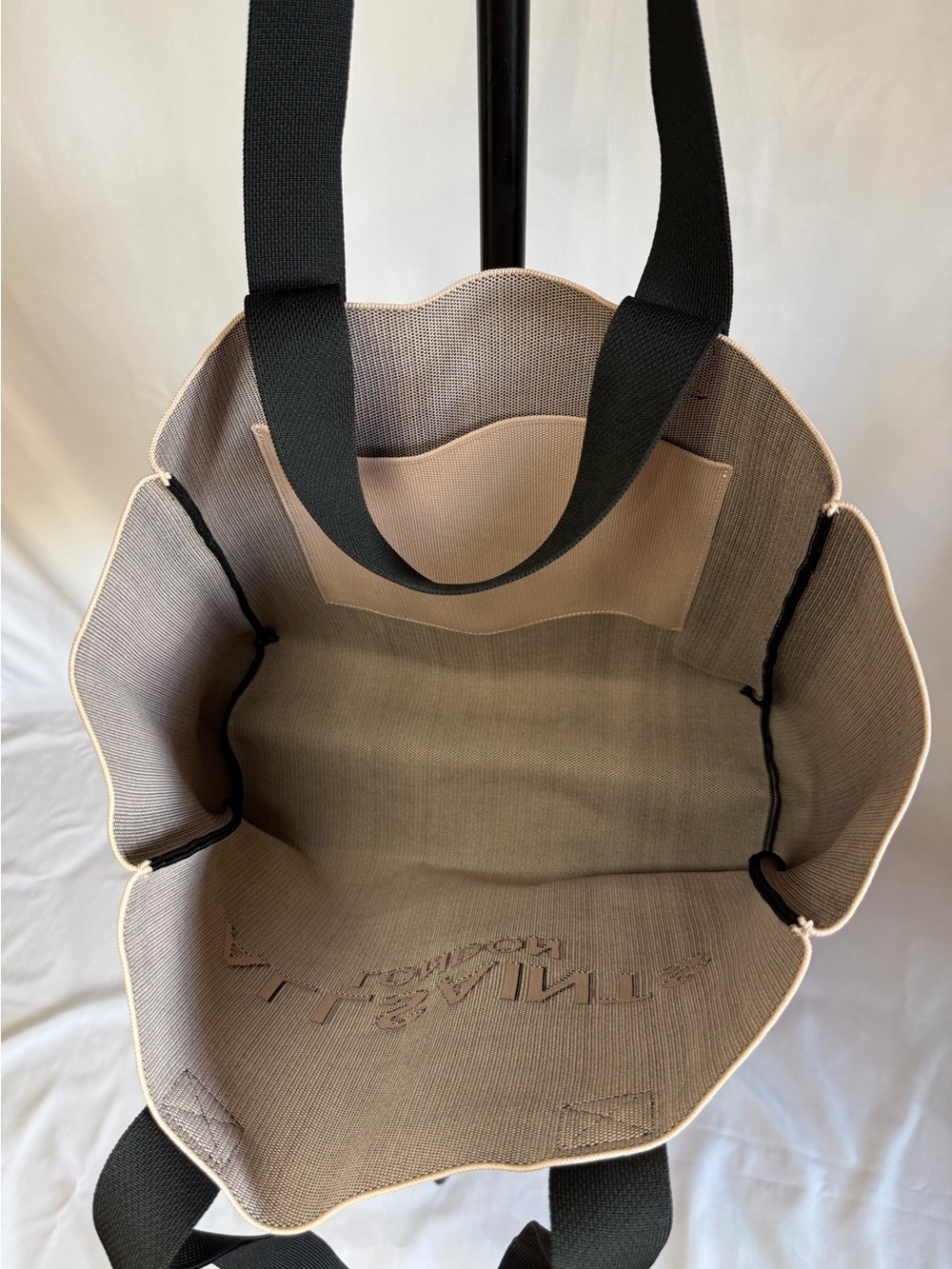 All Saints Pink Canvas Tote with Black Logo and Handles - Picture 4 of 11